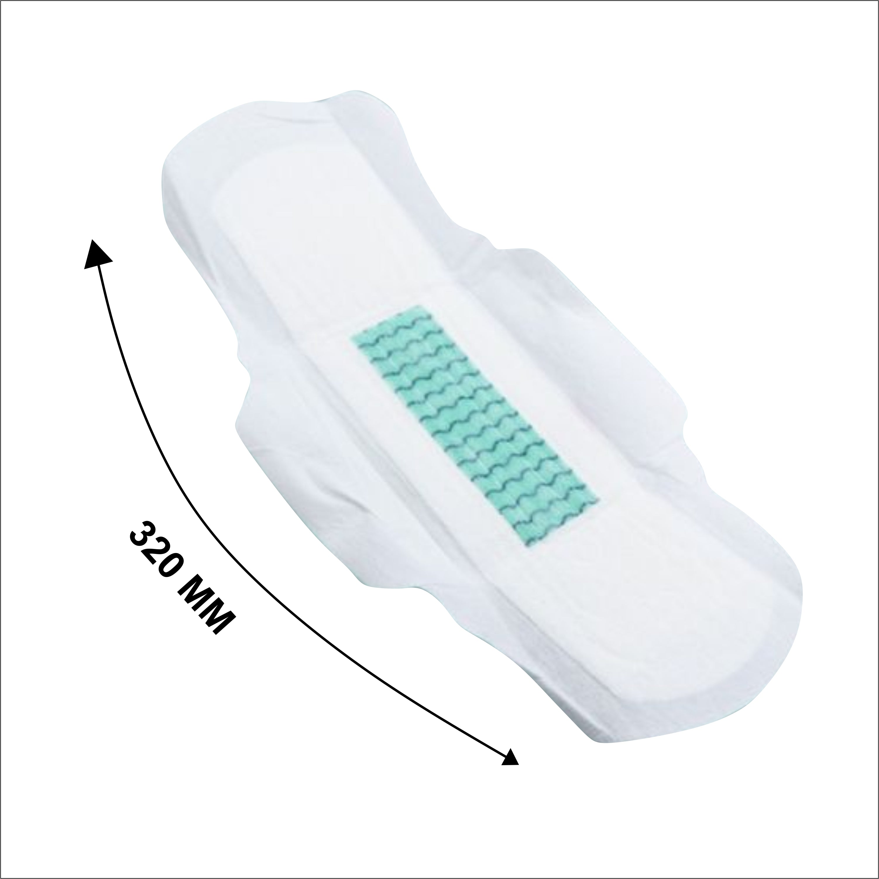 Cotton Top sheet Anion Chip Sanitary napkin  (XXL - 320mm)