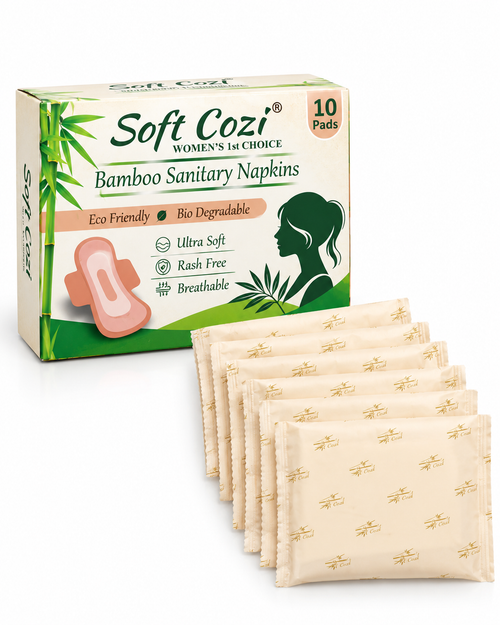 Bamboo Cotton Topsheet Anion Chip Sanitary Napkin (XL - 290mm) 10 pads inside