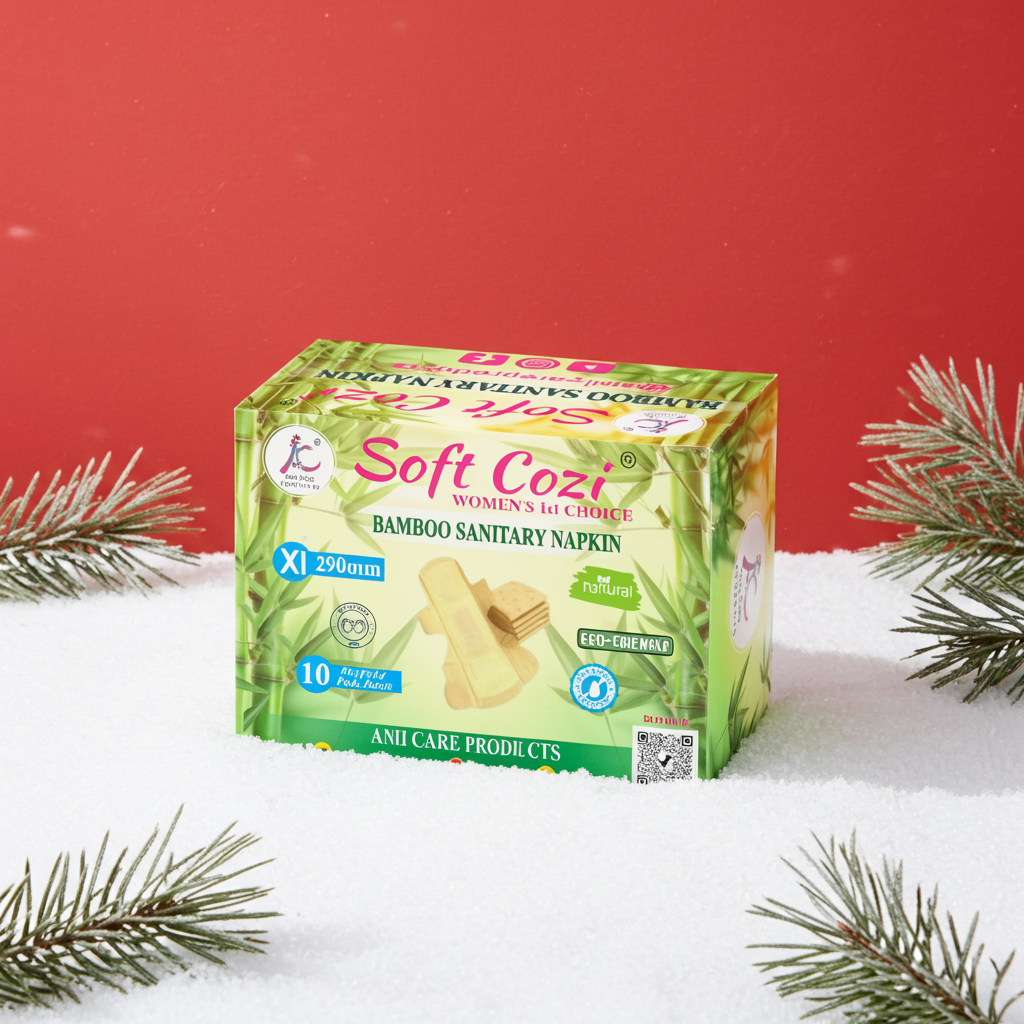 Bamboo Cotton Topsheet Anion Chip Sanitary Napkin (XL - 290mm)