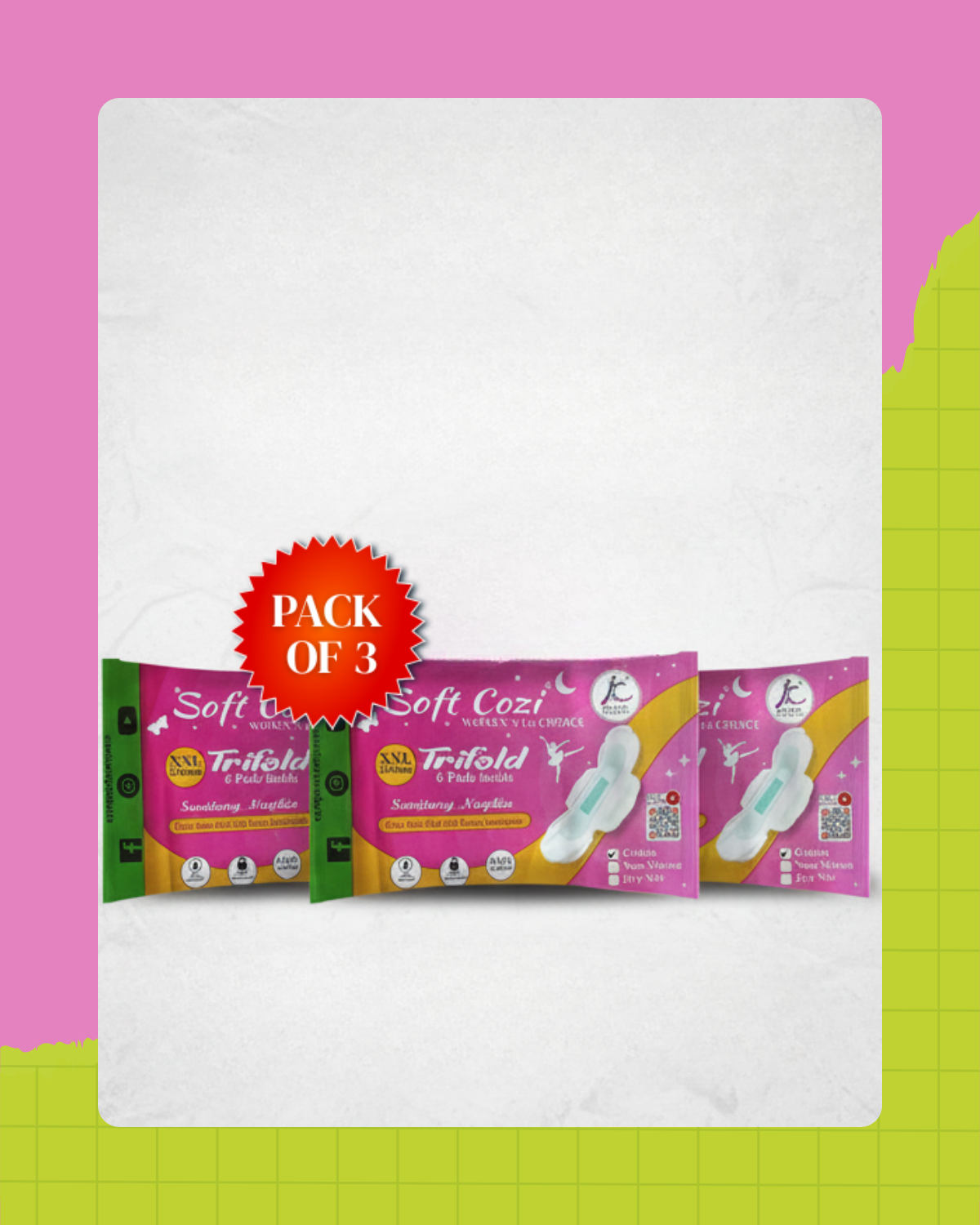 Cotton Top sheet Anion Chip Sanitary napkin (XXL - 320mm)