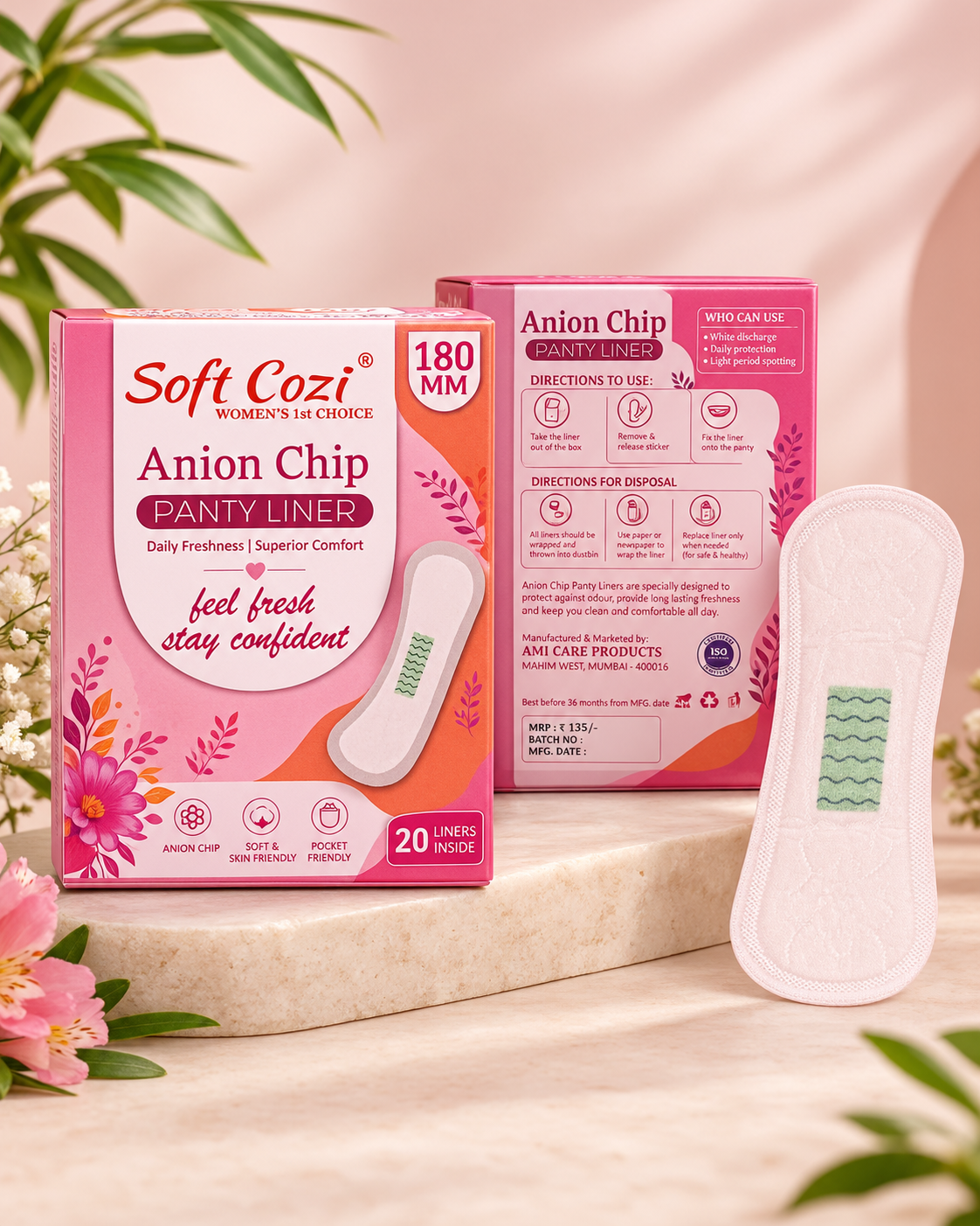 ANION CHIP PANTY LINER 20 PADS (180MM)