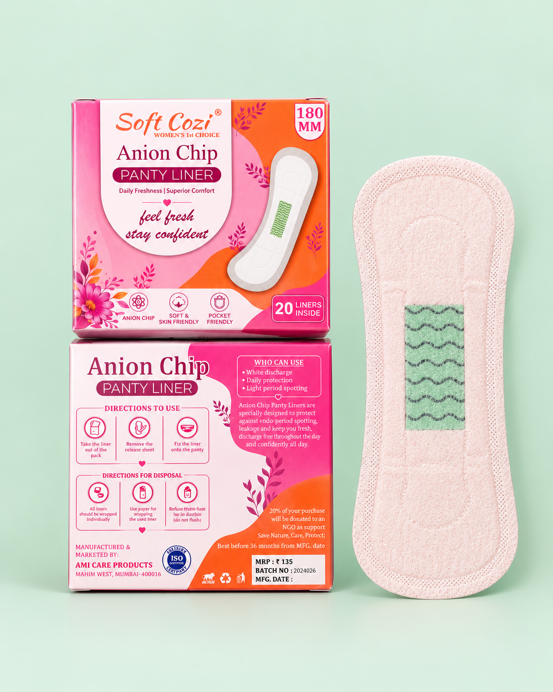 ANION CHIP PANTY LINER 20 PADS (180MM)