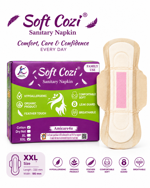 Bamboo Cotton Topsheet Anion Chip Sanitary Napkin (Big Box 40Pcs)