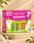 SOFT COZI ANION CHIP SANITARY NAPKIN - TRIFOLD (40 PADS)