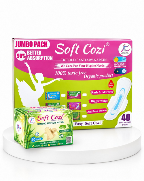 Bamboo Cotton Topsheet Anion Chip Sanitary Napkin (Big Box 40Pcs)