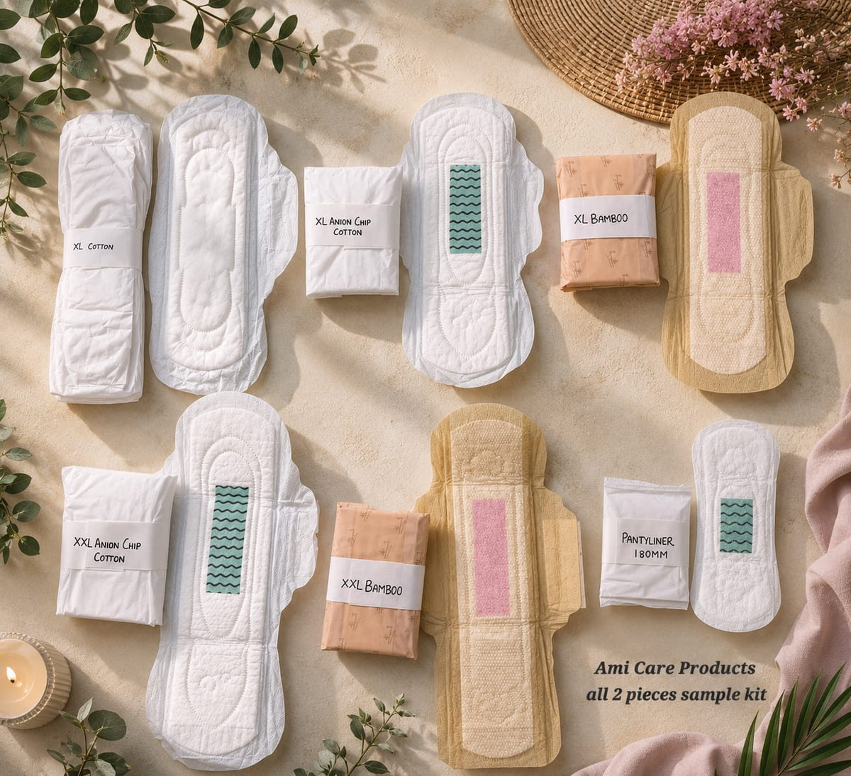 All Variety Sanitary Pad  2-2pcs each. Free Sample